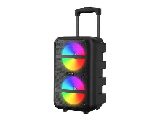 Havit SQ116BT Portable Bluetooth Black Trolley Speaker with Microphone